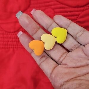 Macaron heart resin small hair clip